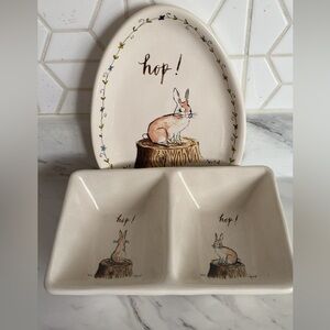 Bunny Themed Ceramic Plate Set